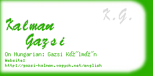 kalman gazsi business card